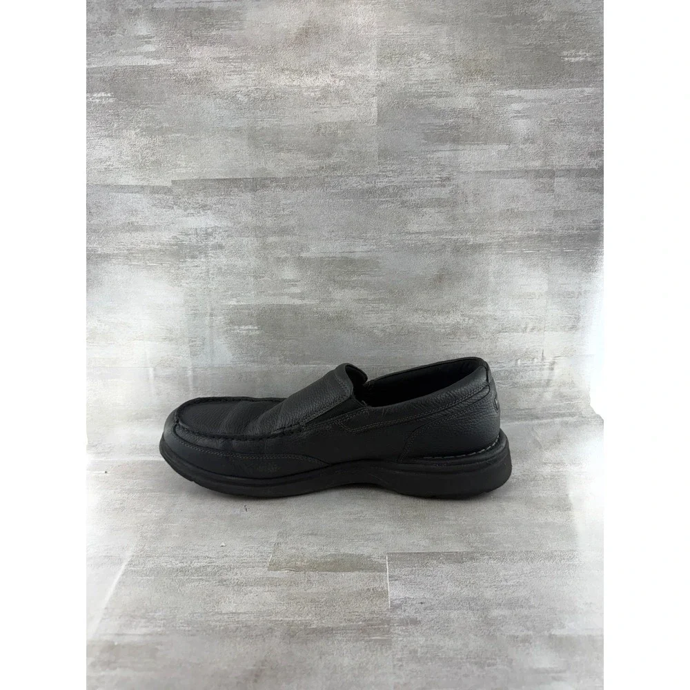 Rockport Men Black Leather Slip On Loafers CG8965 Moc Toe Shoes Size 12W